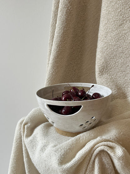 Speckled White Colander