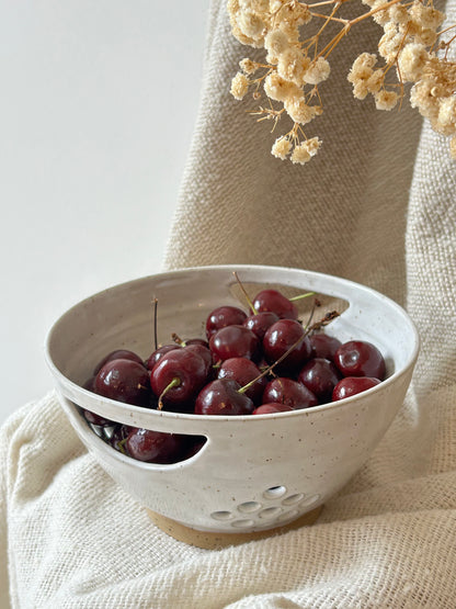 Speckled White Colander