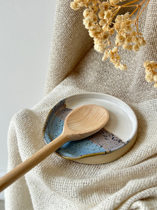 Pastel Blues Spoon Rest Small