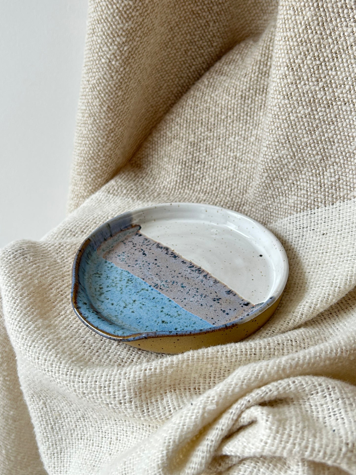 Pastel Blues Spoon Rest