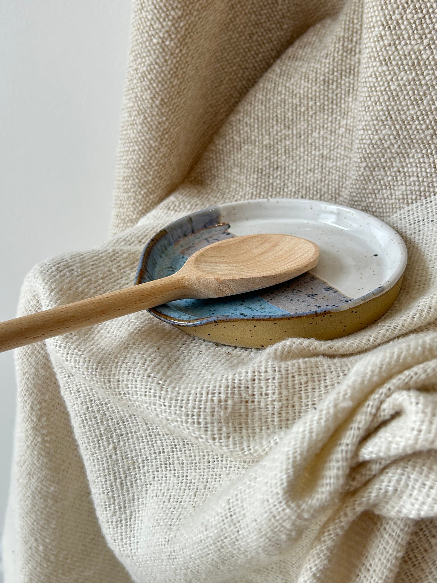 Pastel Blues Spoon Rest