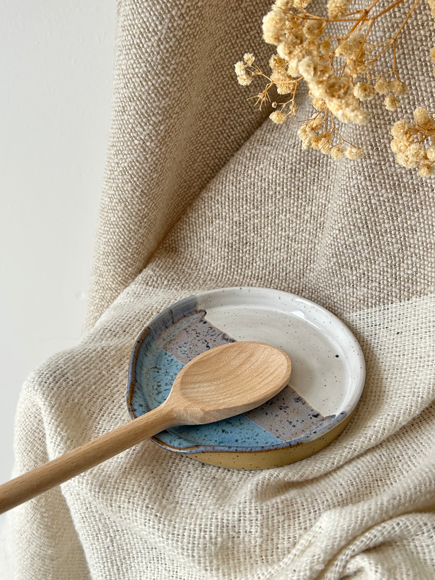 Pastel Blues Spoon Rest