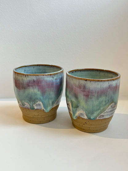 Sea Green Lilac Dimple Cup