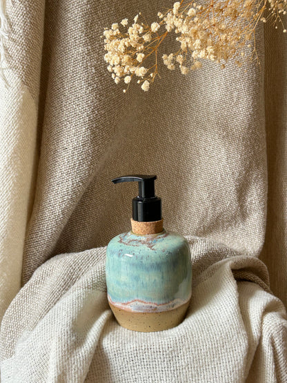 Sea Green Soap Dispenser Bottle